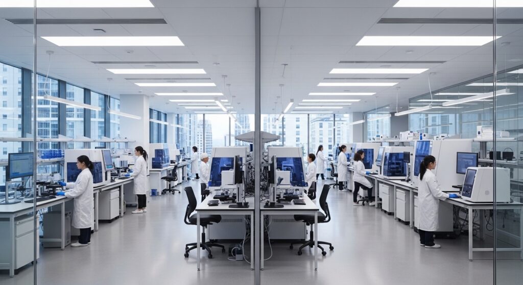 modern clinical testing lab illustrating the importance of CLIA certification