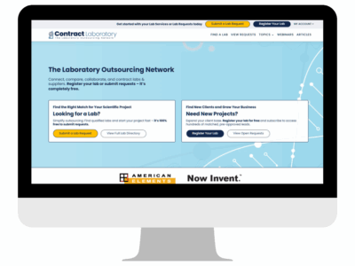 Contract Laboratory homescreen