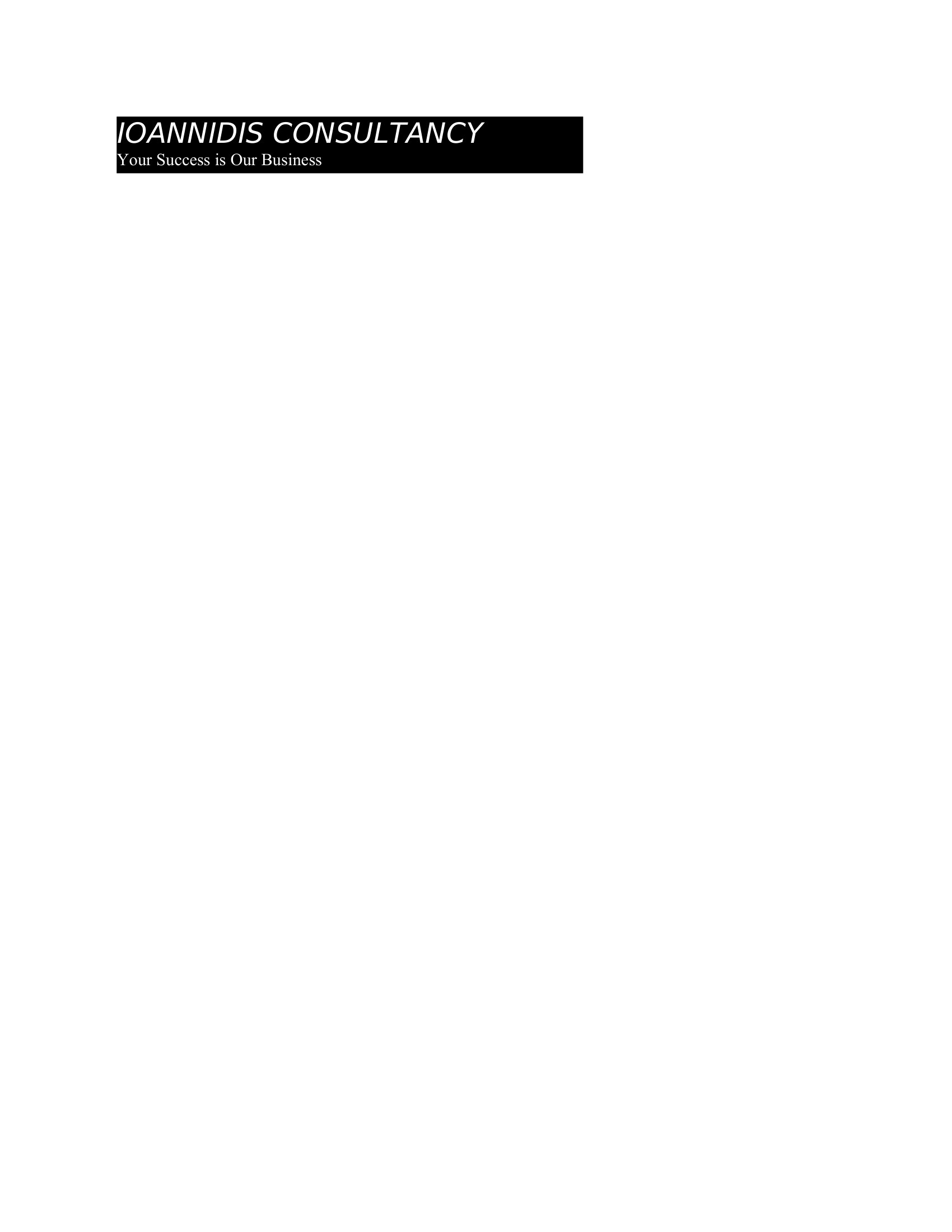 Ioannidis Consultancy, LLC