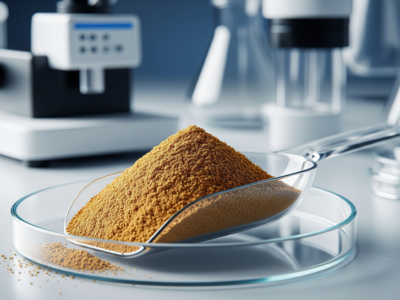 cricket flour in a Petri dish illustrating the importance of insect protein analysis